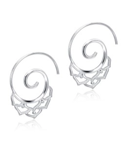 Unique Designed With CZ Stone Silver Hanging Earring STS-5586